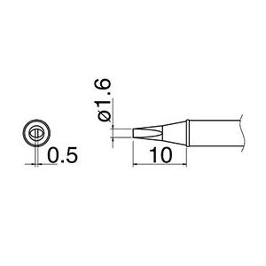 ESCO エスコ φ1.6mm 交換用こて先 (EA304AL用) EA304AL-20｜laplace