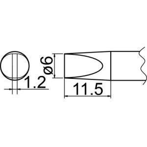 ESCO エスコ φ6.0mm 交換用こて先 (EA304AP用) EA304AP-15｜laplace