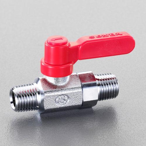 ESCO エスコ R 1/2"xR 1/2" ミニボールバルブ(ロングハンドル) EA425AG-2...