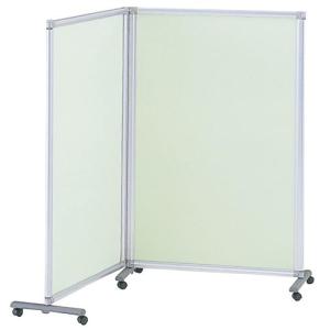 【直送・個人宅配送不可】ESCO エスコ 1916x420x1530mm パーテーション(2連/グリーン EA954EA-312