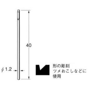 リューター ソニック用工具彫金、宝飾用 超硬タガネ彫刻用 Q6031