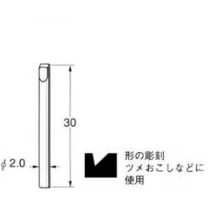 リューター ソニック用工具彫金、宝飾用 超硬タガネ彫刻用 Q6043