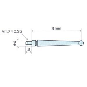 PEACOCK(尾崎） ピクテスト（ノークラッチタイプ）測定子 XN2B-2R（ルビー球付）