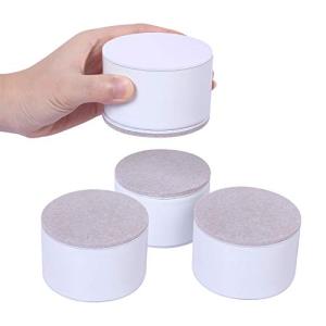 AIRUJIA 高さ調節 80*50mm 4個セット テーブル ベッド こたつの高さ調整 高さ上げる 粘着 高さ調節が簡単にできる 円形 白