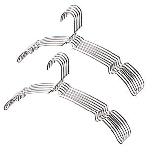 コモライフ 風が通るステンレスハンガー 5本組×2セット 洗濯物 衣類 服 乾きやすい 厚手 トレーナー 部屋干し 男性 幅広 密着しない シル