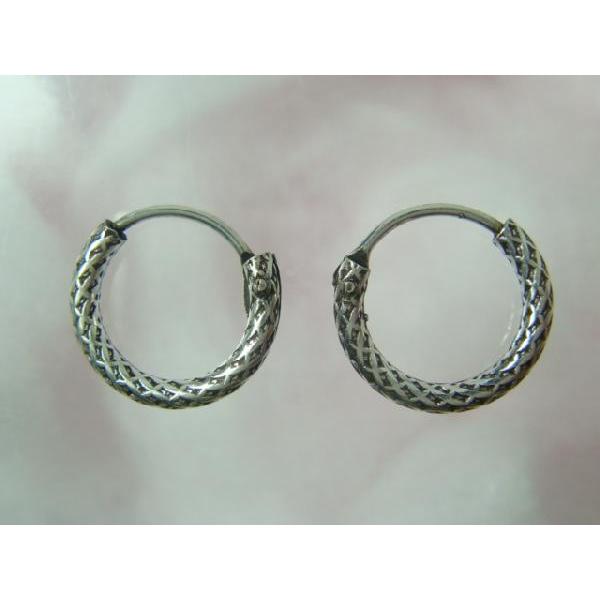 シルバーピアス フープピアス ループ シンプル 模様 柄 送料無料