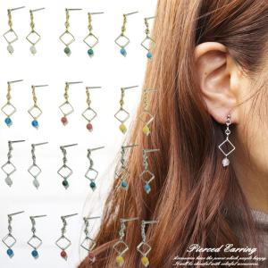 ピアス ロードナイト ソーダライト 天然石 ピンク ブルー アンティーク