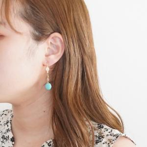 ピアス ターコイズビーズ シェル ピアス レデ...の詳細画像5
