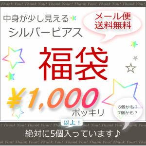 小さいシルバーピアスを詰め込みました 中身が少し見えるシルバーピアス福袋 送料無料