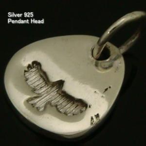 シルバー925 天使の羽根 ぷっくりハート ペンダントトップ silver925