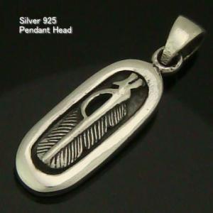 シルバー925 羽根モチーフの重厚なペンダントヘッド インディアン silver925 シルバーアクセサリー ペンダントトップ メンズ ボヘミアンアクセサリー｜laplateriashu