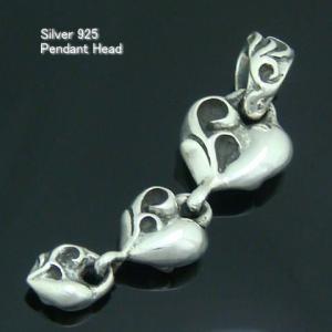 シルバー925 ペンダントヘッド ペンダントトップ プレート Love刻印
