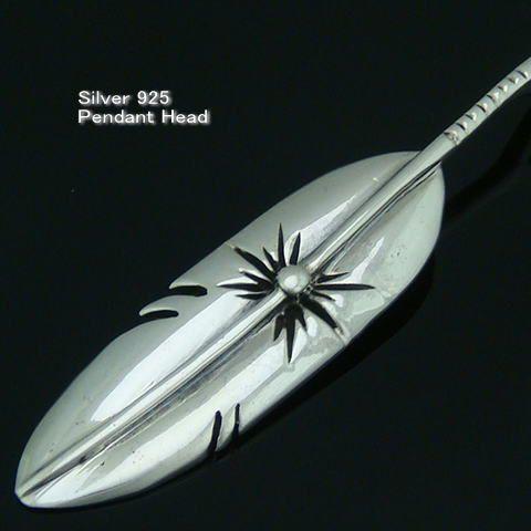 シルバー925 フェザー 羽根 メンズペンダントトップ silver925 シルバーアクセサリー ペ...