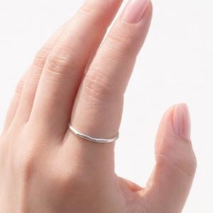 シルバーリング 面カット 指輪 ピンキーリング...の詳細画像5