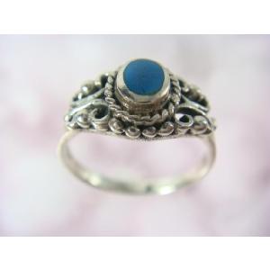 シルバーリング ターコイズ デザイン トルコ石 シルバー925 シルバー