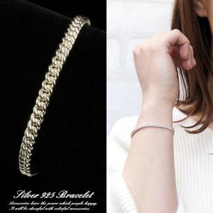 シルバー925 キヘイチェーンブレスレット 太め シンプル 喜平 デザイン