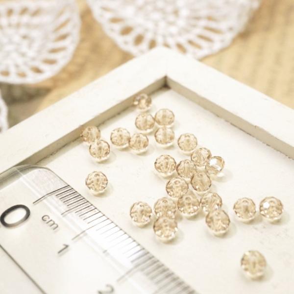 ボタンカットビーズ2.5x3.5mm ライトスモークトパーズ ガラスビーズ チェコビーズ アクセサリ...