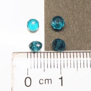 ボタンカットビーズ3x4.3mm エメラルドブ...の詳細画像1