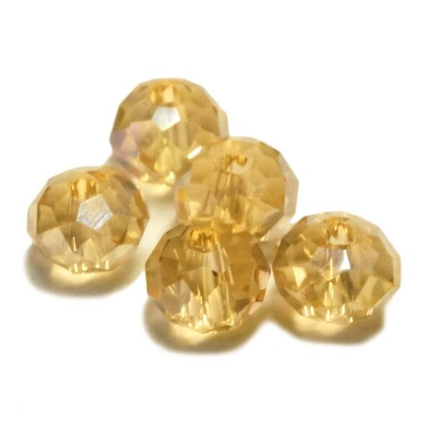 ガラスビーズ キラキラ 多面体 オーロラ オレンジ 橙色 3gのグラム販売(約80個入り) アクセサ...