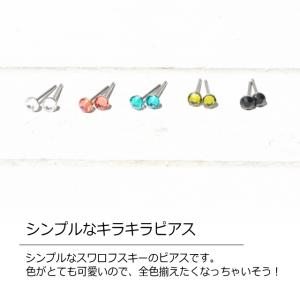 ピアス スワロフスキー 小さい プチ チタンポ...の詳細画像1