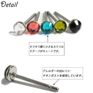 ピアス スワロフスキー 小さい プチ チタンポ...の詳細画像3