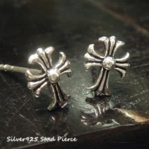 シルバーピアス X エックス カケル バッテン 模様 スタッドピアス a136