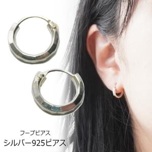両耳　2.5×18mm フープピアス　シルバー925 ピアス メンズ 両耳 シルバー925 アラベスク フープピアス (両耳