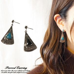 シルバーピアス シルバー925 幾何学模様 壁画 三角 逆三角形