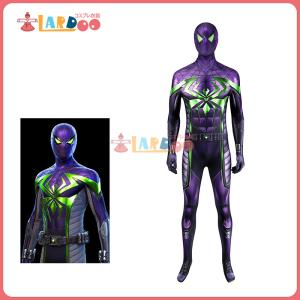 スパイダーマン Miles Morales Purple Reign マイルズ モラレス Suit コスプレ衣装 コスチューム cosplay｜lardooラドー