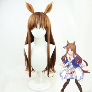 ウマ娘 プリティーダービー   グラスワンダー ウィッグ 髪飾り付き コスプレ用 ネット付き かつら cosplay｜lardoo-store