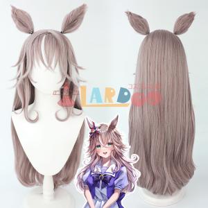 ウマ娘 プリティーダービー ワンダーアキュート コスプレウィッグ 耳付き ネット付き 耐熱 cosplay｜lardoo-store