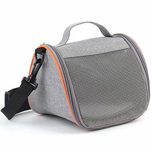 Hakona 小動物 キャリーバッグ チンチラ ハムスター キャリー 小鳥 キャリー 携帯バッグ 肩掛け 軽量 ォックスフォ一ド布 通気性 メッシュ