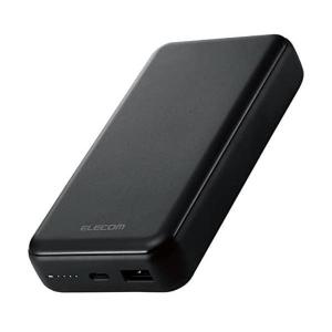 エレコム DE-C34-20000BK ブラック モバイルバッテリー 20000mAh 大容量 ( USB PD対応 ) 20W Type-C×1 USB-A×1｜LARGO Yahoo!店