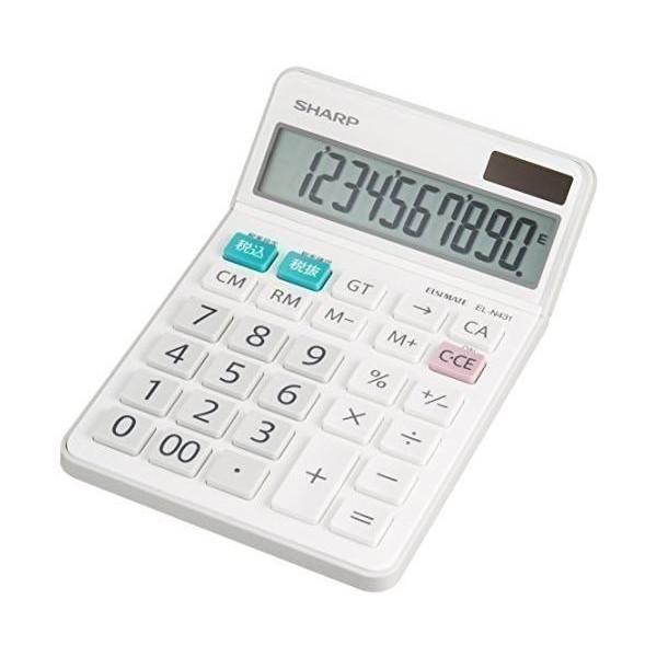シャープ EL-N431-X 電卓 シャープ ELN431X ナイスサイズタイプ 10桁 SHARP