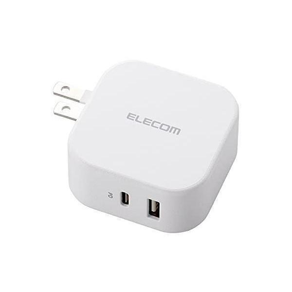 エレコム MPA-ACCP20WH ホワイト USB コンセント 充電器 合計32W USB PD対...