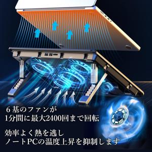 ノートパソコン用 冷却パッド 冷却ファン 6フ...の詳細画像2