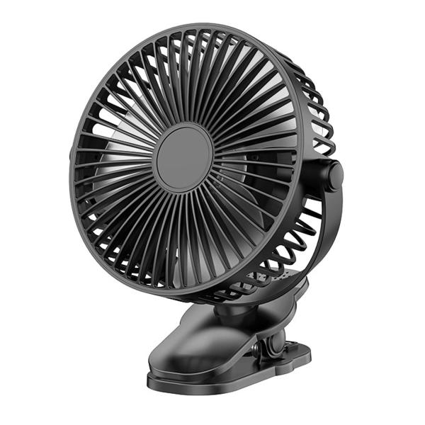 扇風機 クリップ 卓上 静音 USB給電式 5段階風量調節 静音 USBファン 360度角度調整 小...