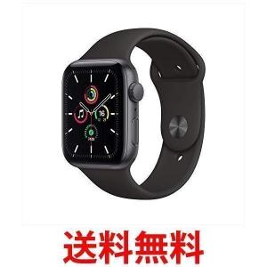 Apple Watch SE(GPSモデル) 44mmスペースグレイアルミニウムケースとブラックスポーツバンド MYDT2J/A