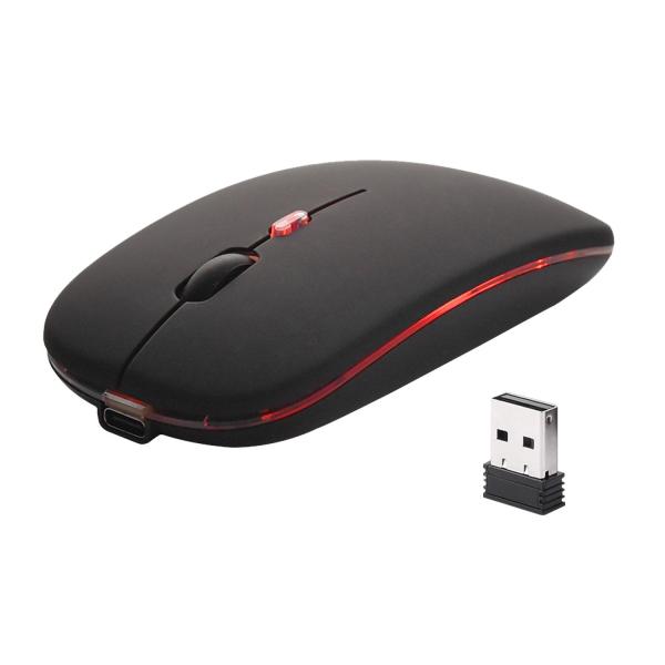 ワイヤレスマウス 充電式 Bluetooth 薄型 静音 2.4GHz無線接続対応 タイプc充電式 ...