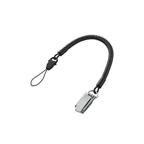 エレコム P-STCM70BK ブラック スマートフォン用ストラップ クリップ 金属 70cm