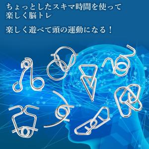 知恵の輪 パズルセット 8個入り ブルー 大人...の詳細画像3