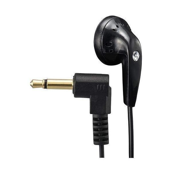 オーム電機 EAR-I112N 03-0441 ブラック AudioComm 片耳 ラジオイヤホン ...