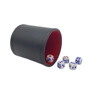 ダイスカップ ダイススタッキング サイコロカップ レザー マジック カップ ゲーム 手品 出し物 パーティー ((S