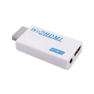 Wii HDMI 変換アダプター コンバーター 変換器 コネクタ フルHD モニター 1080p レトロゲーム ホワイト ((S｜LARGO Yahoo!店