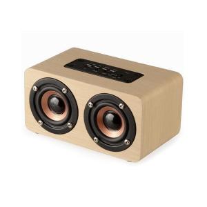 Bluetooth スピーカー ウッドスピーカー ライトブラウン木製 Bluetooth スピーカー ウッドスピーカー ライトブラウン木製