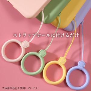 スマホリング ブラック ストラップ リングスト...の詳細画像3