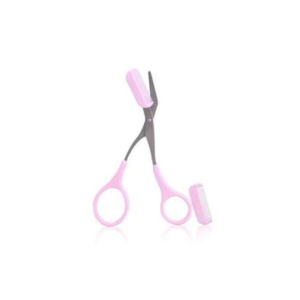 眉毛 ハサミ 眉毛ハサミ くし付き ピンク ハサミ 眉毛カット アイブロウ 眉毛のお手入れ 眉はさみ...