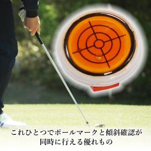 ゴルフ 水平器 マーカー オレンジ マグネット...の詳細画像2