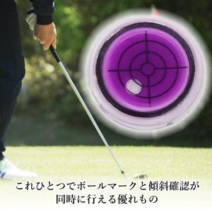 ゴルフ 水平器 パープル マーカー マグネット...の詳細画像2