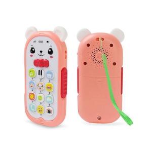 知育玩具 電話 ピンク おもちゃ 音楽 子供 幼児 早期教育 赤ちゃん 携帯電話 ギフト プレゼント スマホ キッズ ベビー  ((S